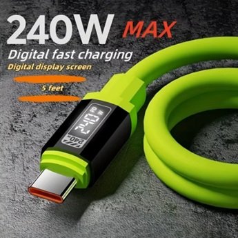 Cable USB tipo C de 240W PD, cargador de teléfono de carga UtraRápida, C en C